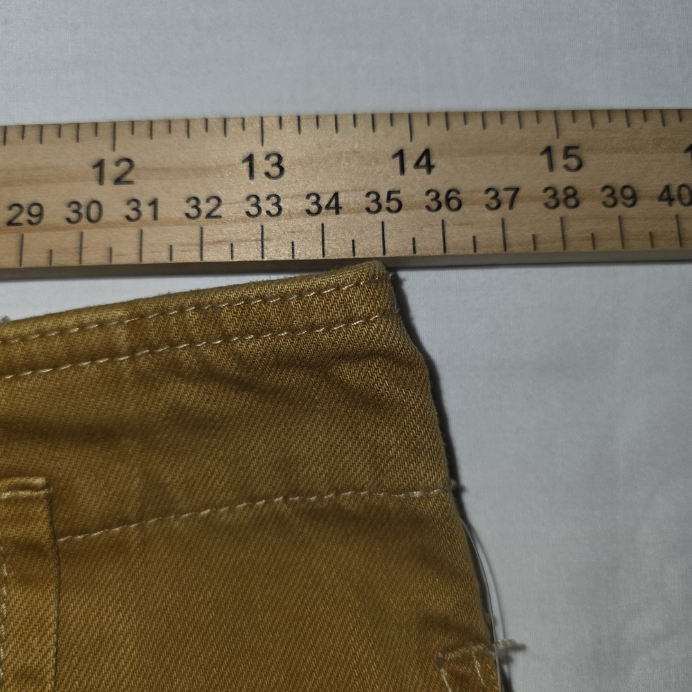 Free People Makai Crop Pants Womens 2 Mustard Yellow Cargo High Rise Button Fly - Picture 6 of 11